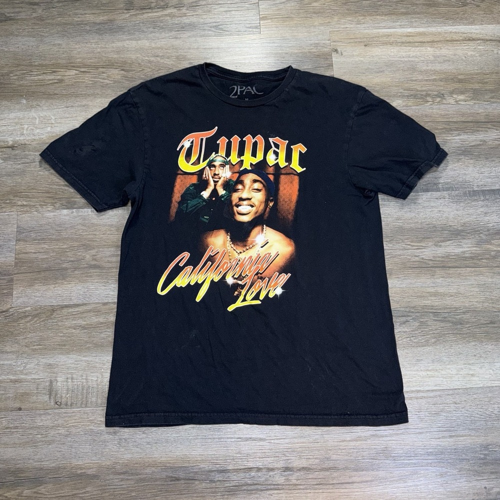 Tupac Shakur Black "California Love" Shirt Mens Medium Graphic Tee